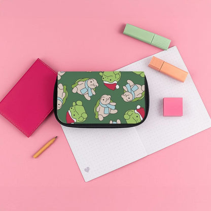 Grumpy Christmas Plushies Pattern Pencil Case