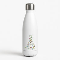 Cartoon Mouse Christmas Tree Lights Water Bottle