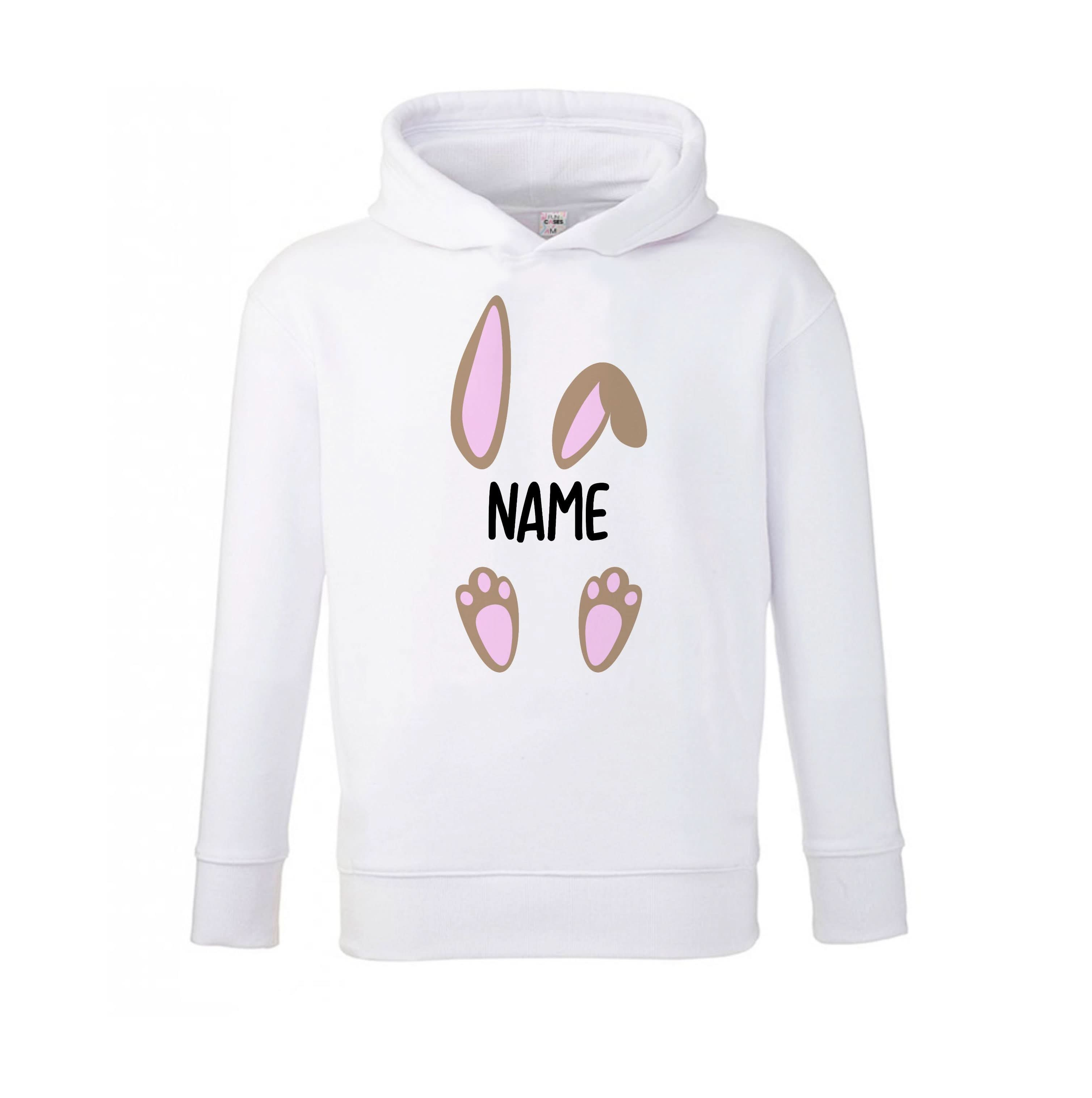 Brown Bunny Personalised Kids Hoodie