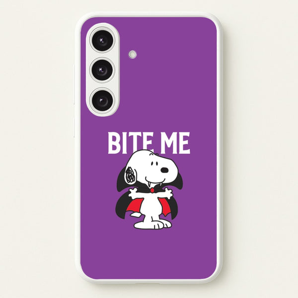 Bite Me Cartoon Beagle Galaxy S25 Case