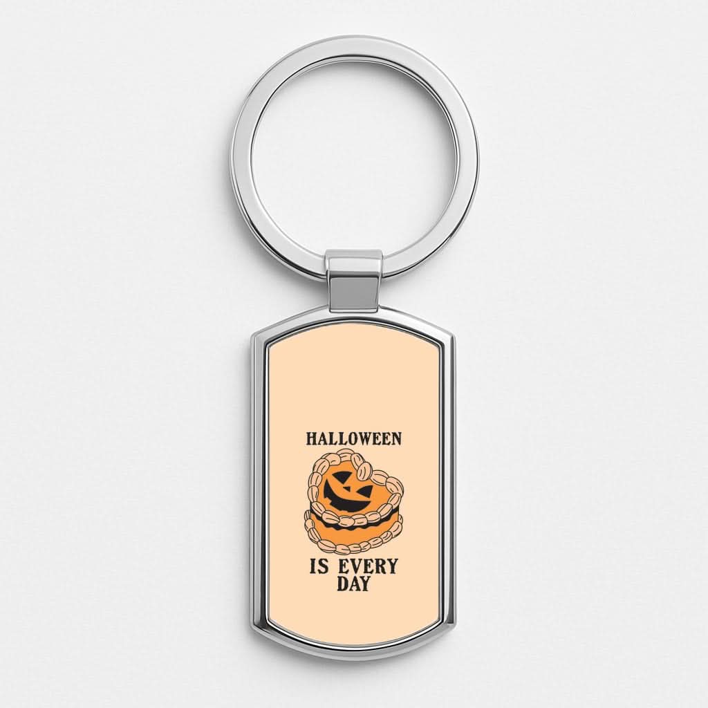 Halloween Is Every Day Silver Metal Keyring