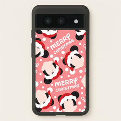 Merry Christmas Cartoon Mouse Pattern Google Pixel 8a Case