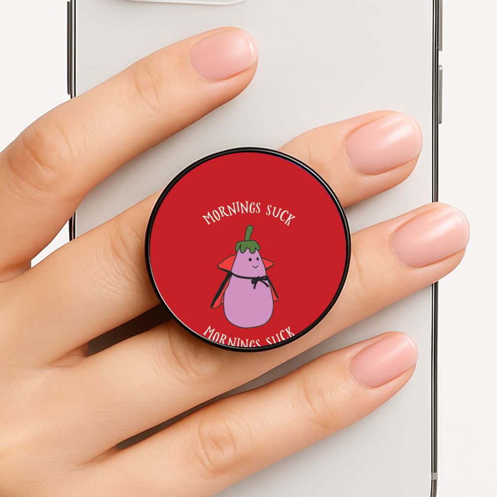 Mornings Suck Plush - Halloween Phone Grip