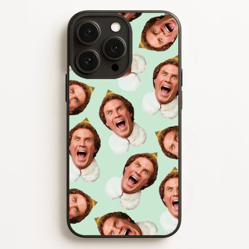 Green Elf Face - Christmas Phone Case for iPhone, Samsung Galaxy and Google Pixel