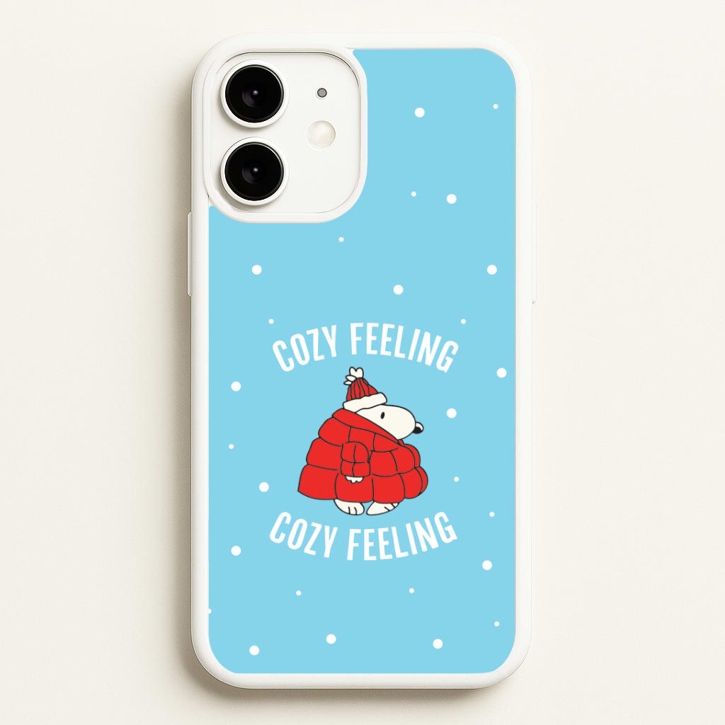 Cozy Feeling Cartoon Beagle Puffer Jacket iPhone 11 Case
