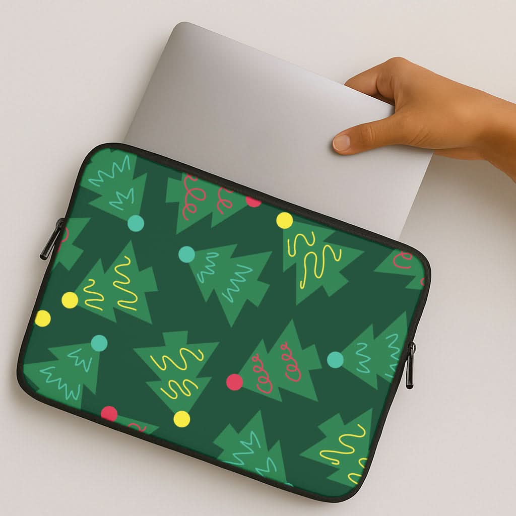 Abstract Christmas Trees Pattern MacBook Cover