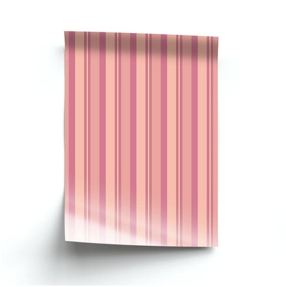 Pink And Yellow Stripes Poster