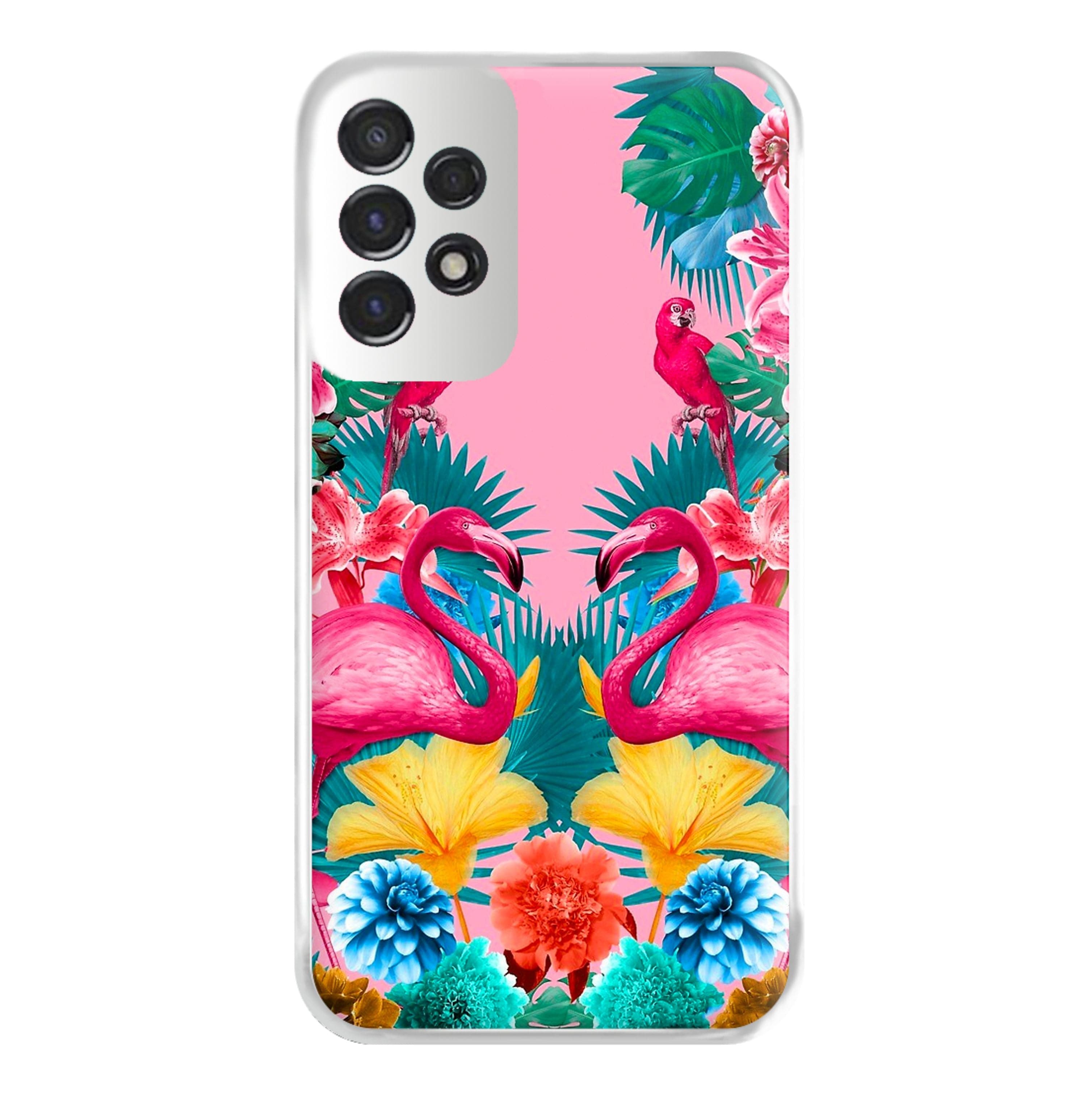 Flamingo and Tropical garden Phone Case