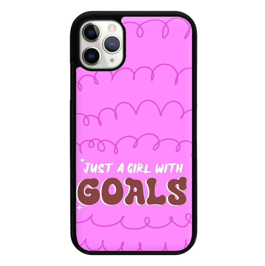 Just A Girl With Goals - Aesthetic Quote Phone Case