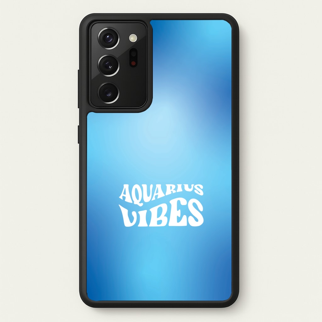 Aquarius Vibes Gradient Zodiac Galaxy Note 20 Ultra Case