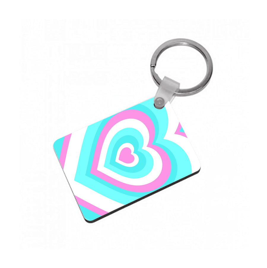 Trans Pride Heart Keyring