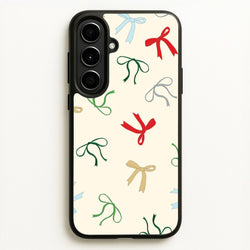 Coquette Christmas Bows Pattern Galaxy A56 Case