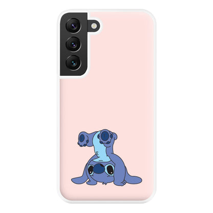Cute Blue Alien Handstand Galaxy S22 Plus Case
