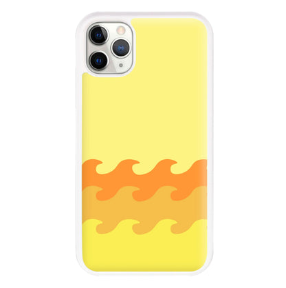 Orange Beach Waves Pattern Phone Case