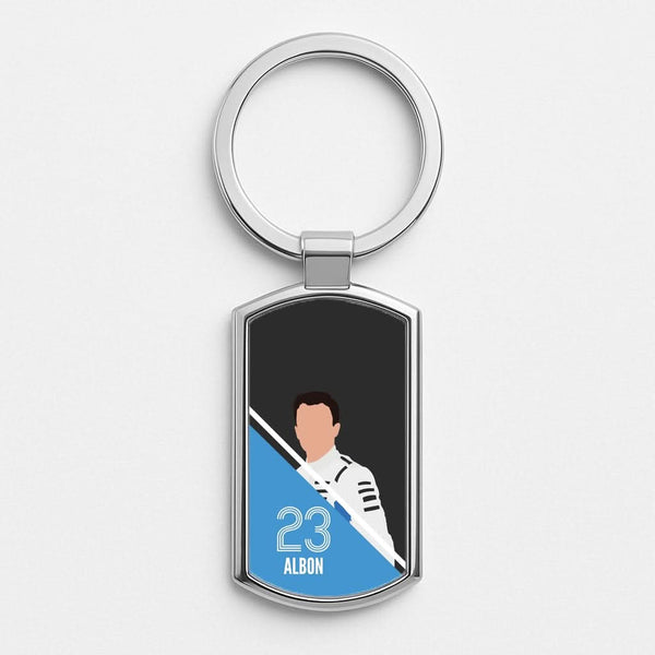 Albon 2026 Silver Metal Keyring