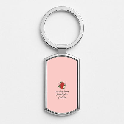 Saved My Heart Silver Metal Keyring