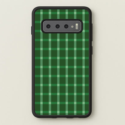 Dark Green Tartan Christmas Pattern Galaxy S10 Case