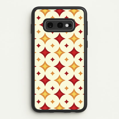 Geometric Christmas Stars Pattern Galaxy S10e Case
