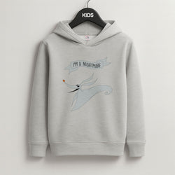 Stripey I'm A Nightmare Grey Kids Hoodie