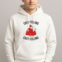 Cozy Feeling Cartoon Beagle Puffer Jacket Mens Hoodie