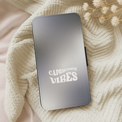 Capricorn Vibes Gradient Zodiac Leather Phone Case