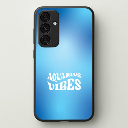 Aquarius Vibes Gradient Zodiac Galaxy A55 Case