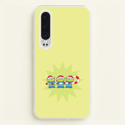 Cute Green Aliens Candycane Huawei P30 Case