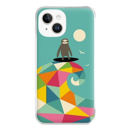 Surfing Sloth Phone Case