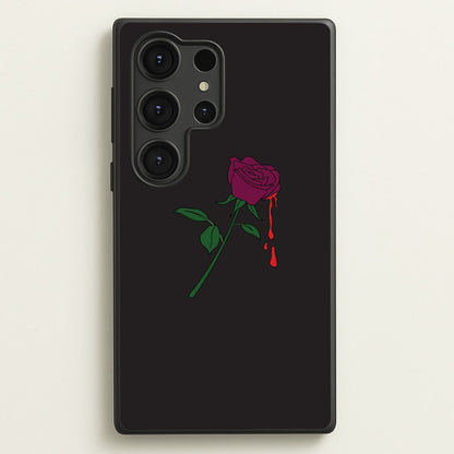 Dark Pink Rose Galaxy S25 Ultra Case