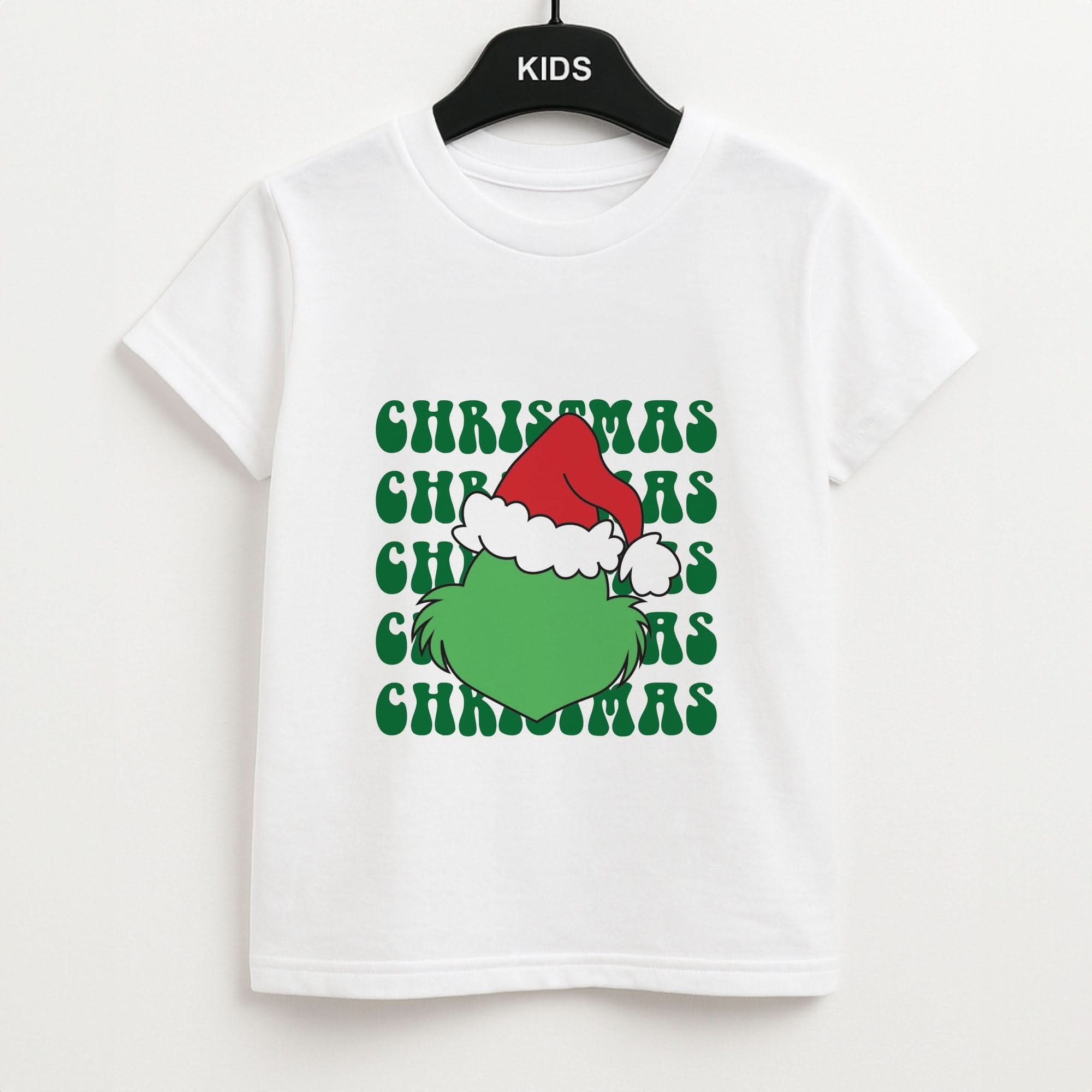Green Creature Christmas Kids T-Shirt