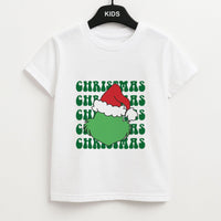 Green Creature Christmas Kids T-Shirt