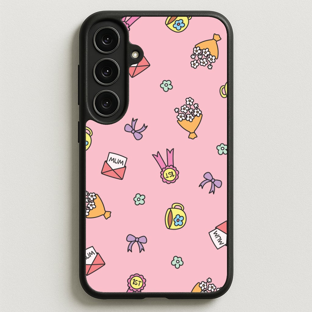 Mum Doodles Pattern Galaxy S25FE Case