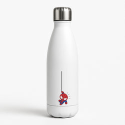 Blue Hanging Spider Hero White Water Bottle