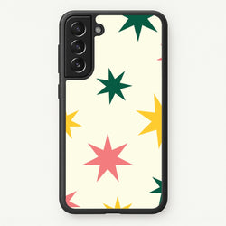 Colourful Christmas Stars Pattern Galaxy S21 Plus Case