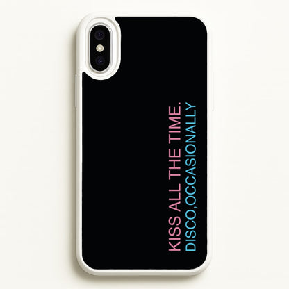 Disco Occasionally Text iPhone XS Max Case