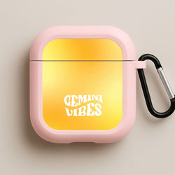 Gemini Vibes Gradient Zodiac Pink AirPods Case