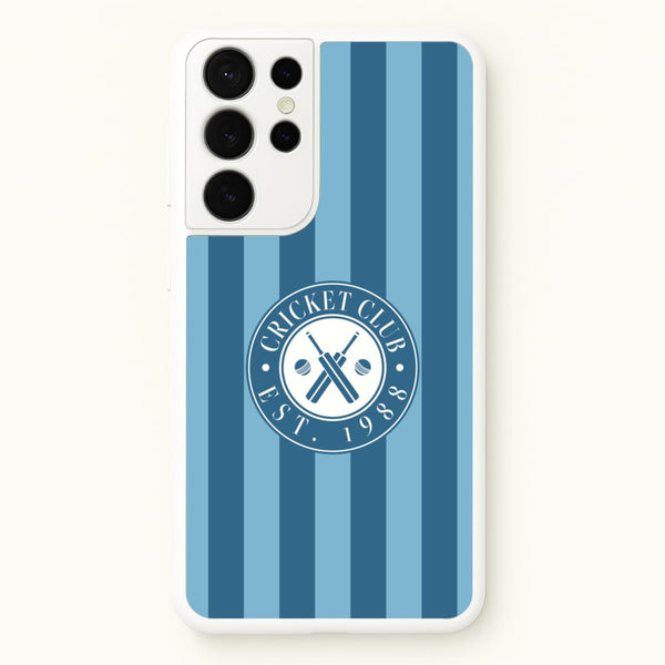 Stripey Cricket Badge Galaxy S21 Ultra Case