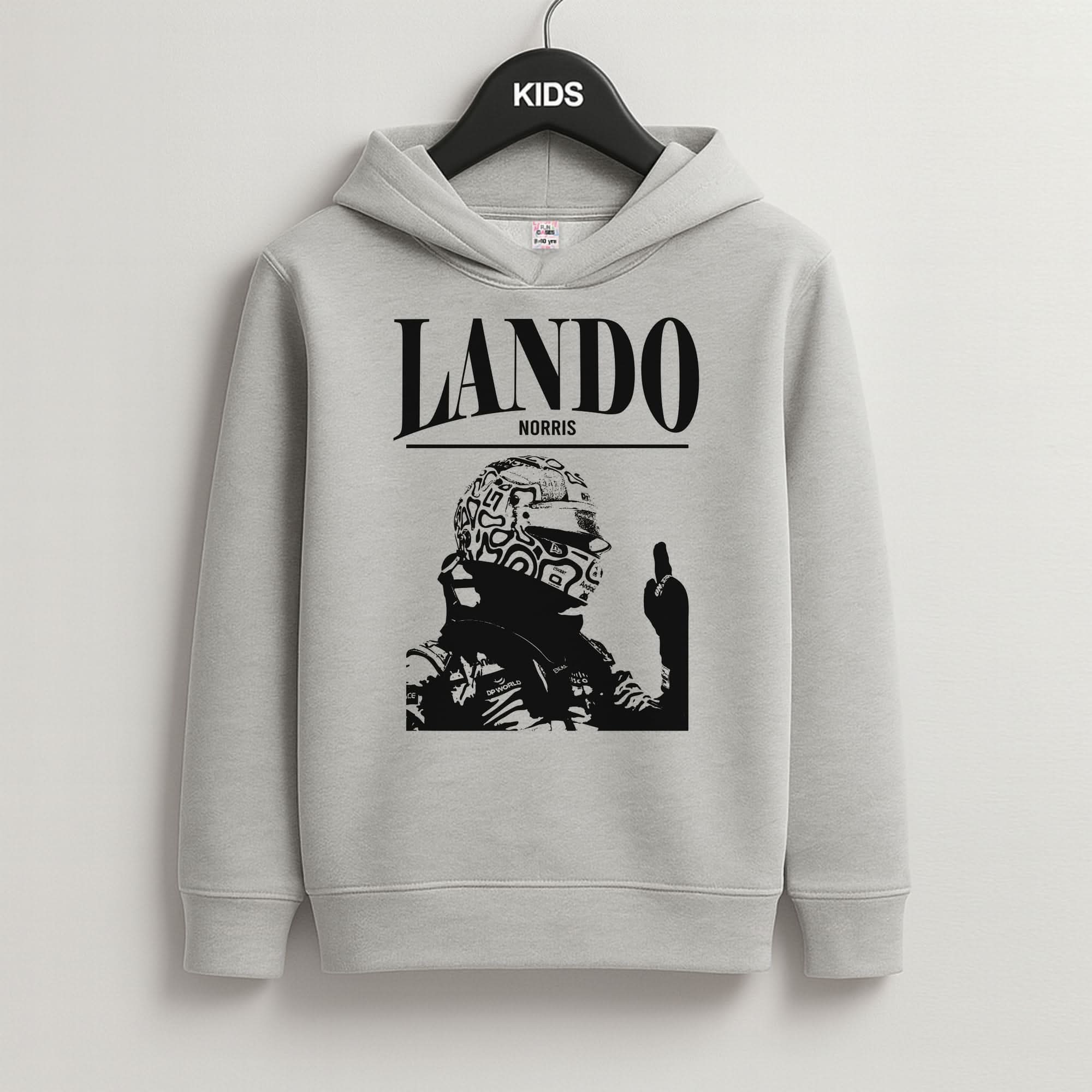 Lando Black And Green  Grey Kids Hoodie