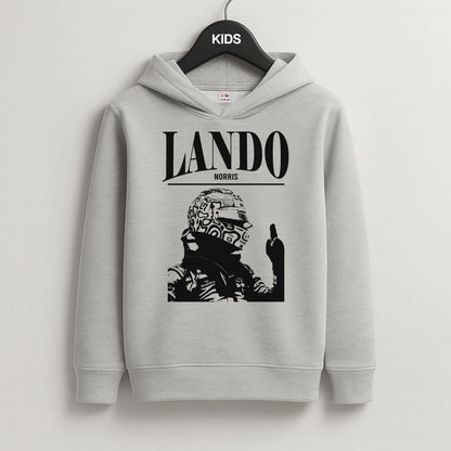Lando Black And Green  Grey Kids Hoodie