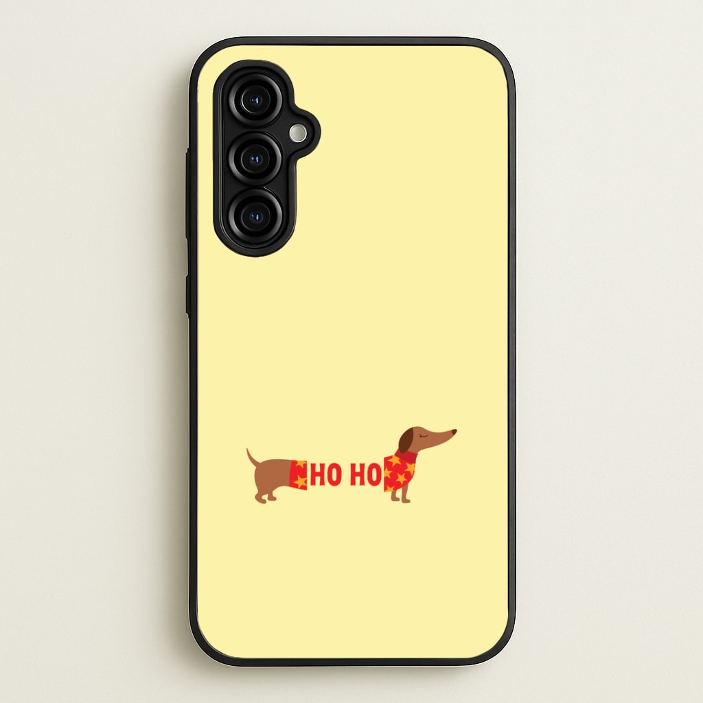 Christmas Jumper Ho Ho Dachshund Galaxy A54 Case