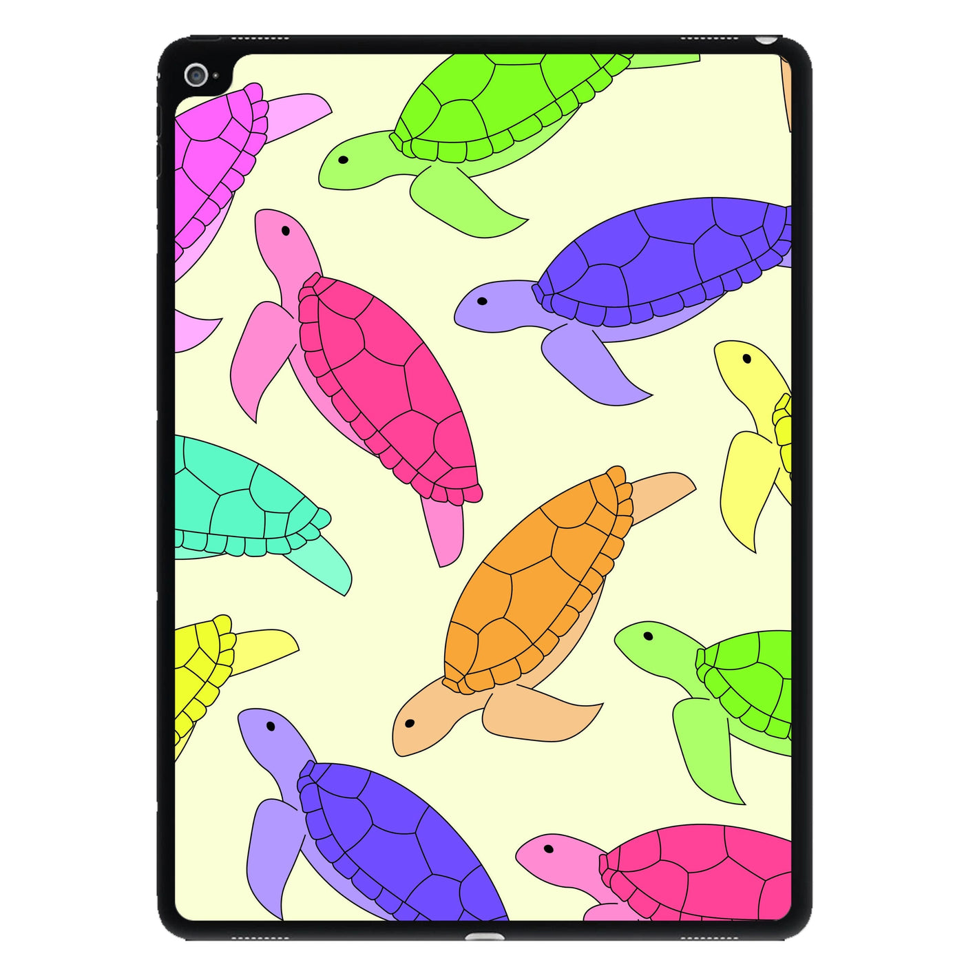 Multi Coloured Turtle Pattern - Sealife iPad Case