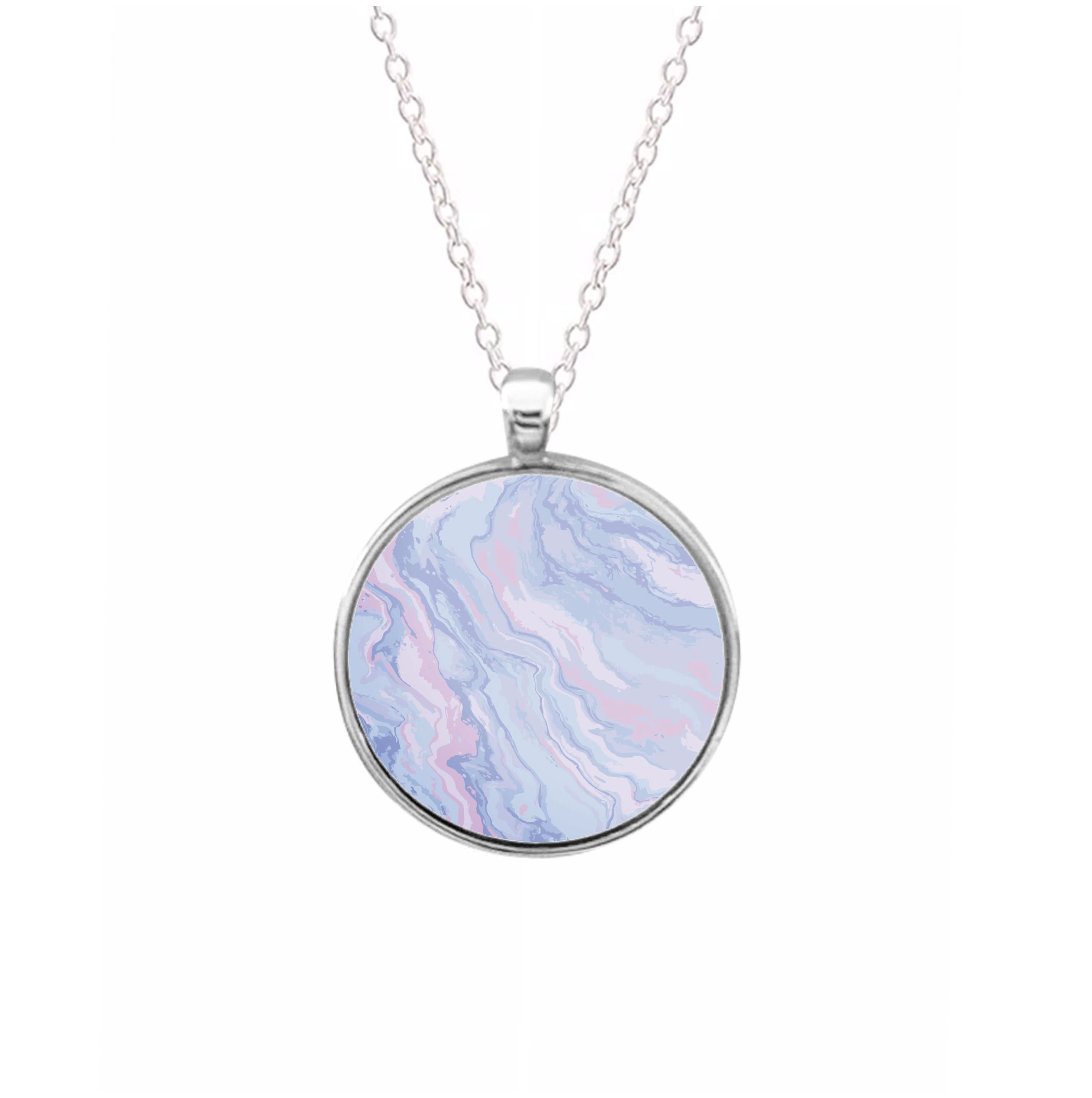 Purple Cloudy Marble Necklace
