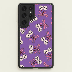Cherry Skulls Pattern Galaxy S22 Ultra Case