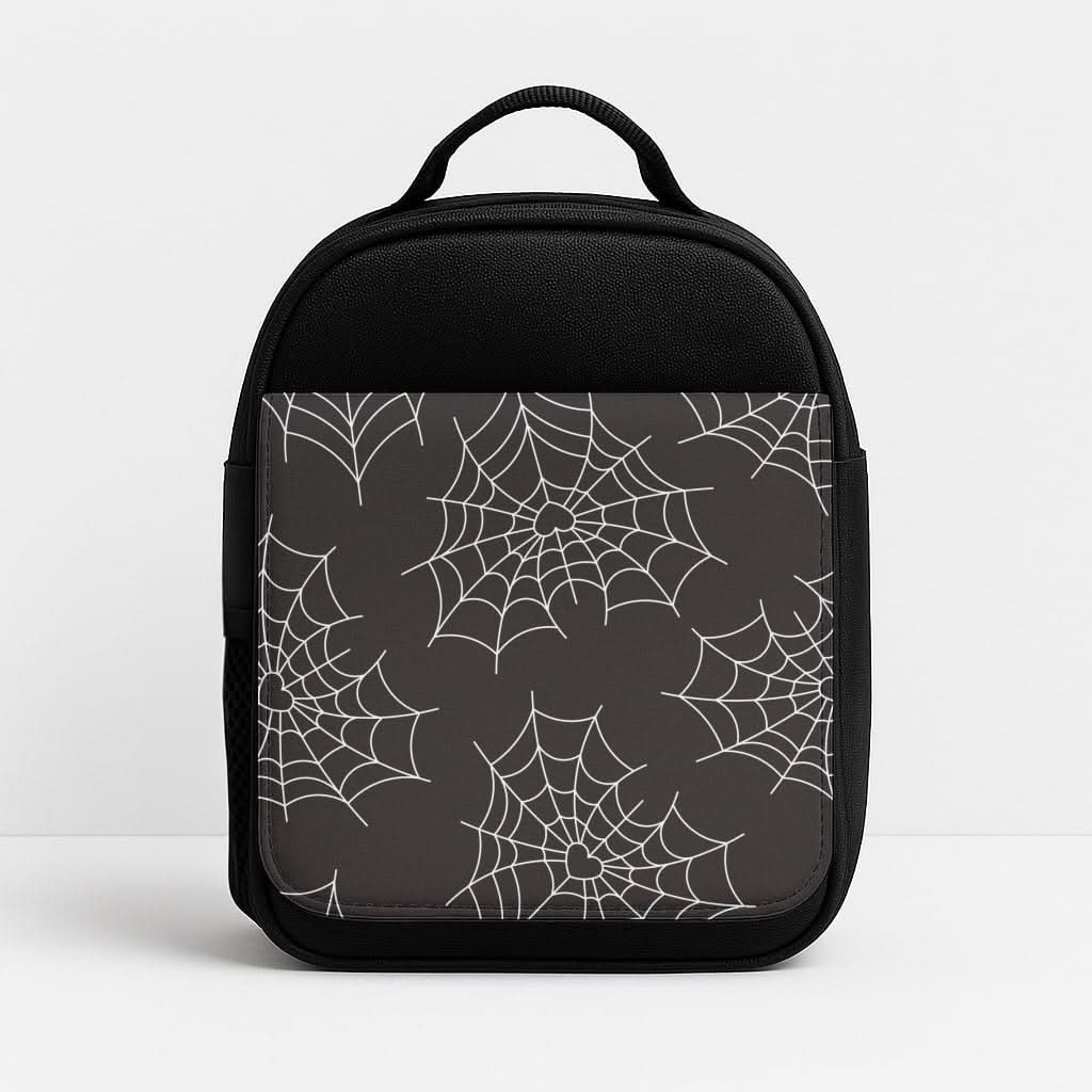 Spiderweb Hearts Pattern Insulated Lunch Bag