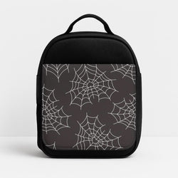 Spiderweb Hearts Pattern Insulated Lunch Bag