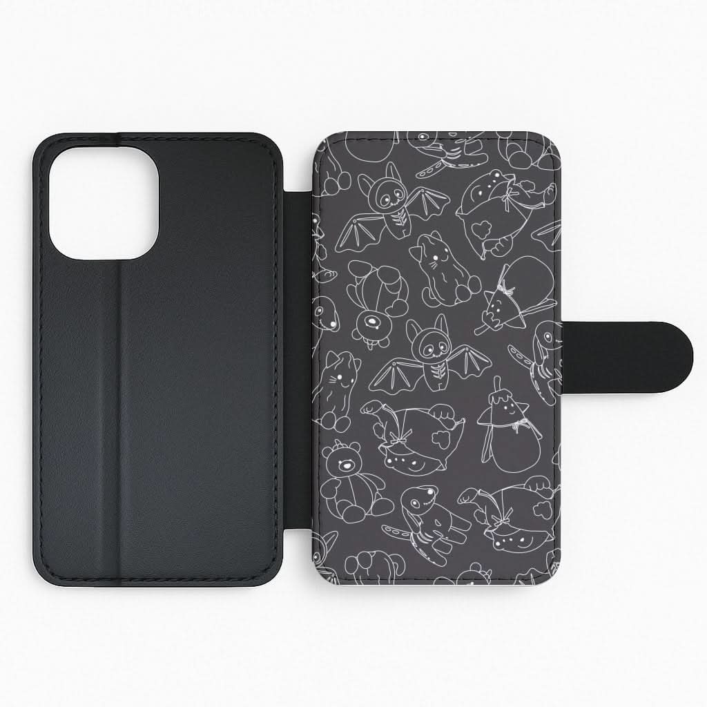 Halloween Plushies Pattern II - Halloween Flip Phone Case