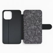Halloween Plushies Pattern II - Halloween Flip / Wallet Phone Case 2