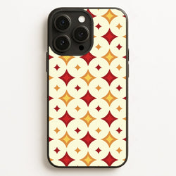Geometric Christmas Stars Pattern iPhone 16 Pro Max Case