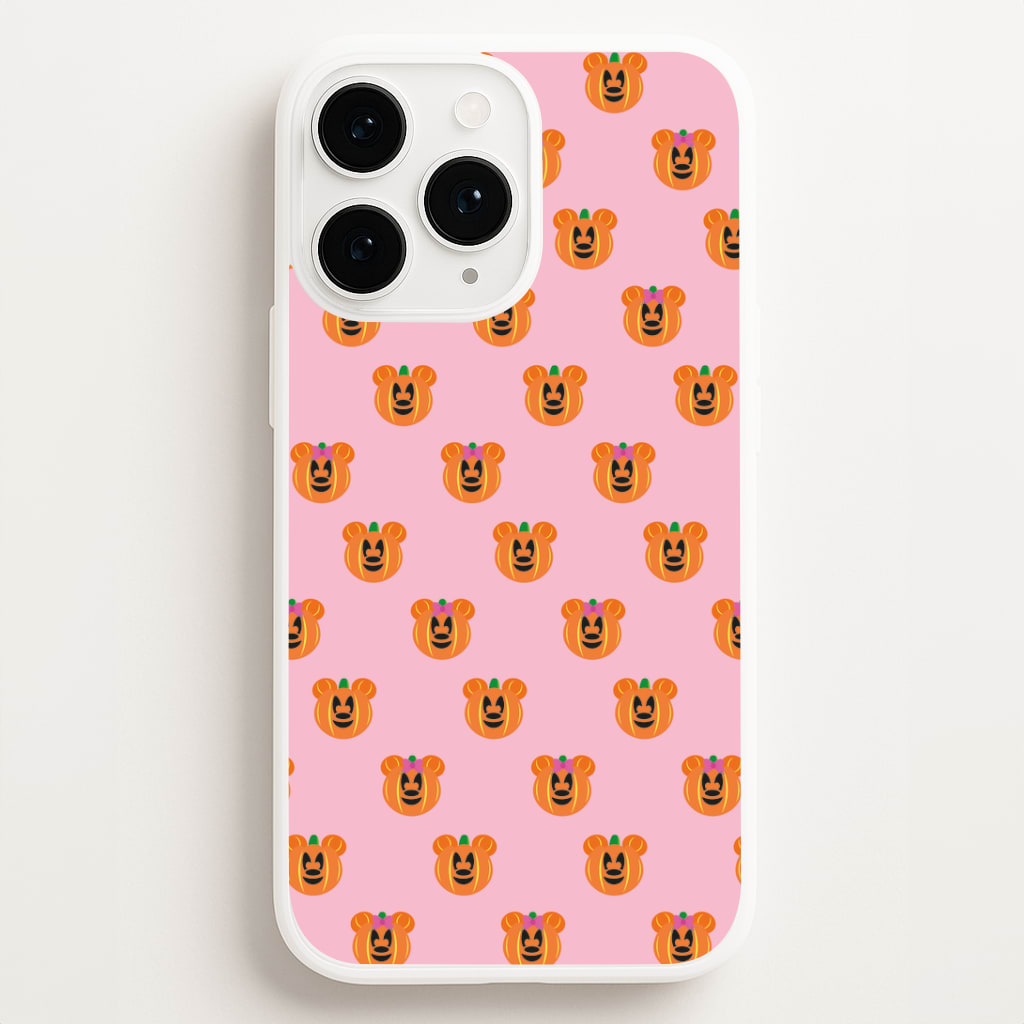 Female Mouse Pumpkin Pattern Halloween Phone Case for iPhone, Samsung Galaxy and Google Pixel