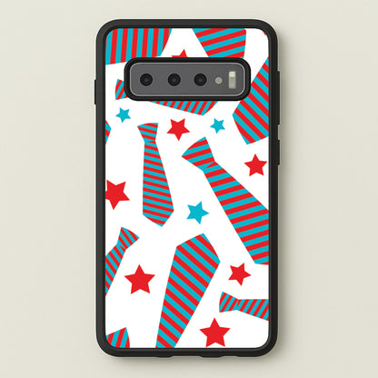 Tie And Stars Pattern Galaxy S10 Case